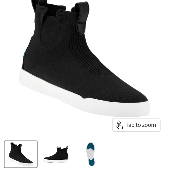 Vessi Men's Chelsea Sneaker Asphalt Waterproof Black On Off White 2 / Size M10 - Picture 12 of 15